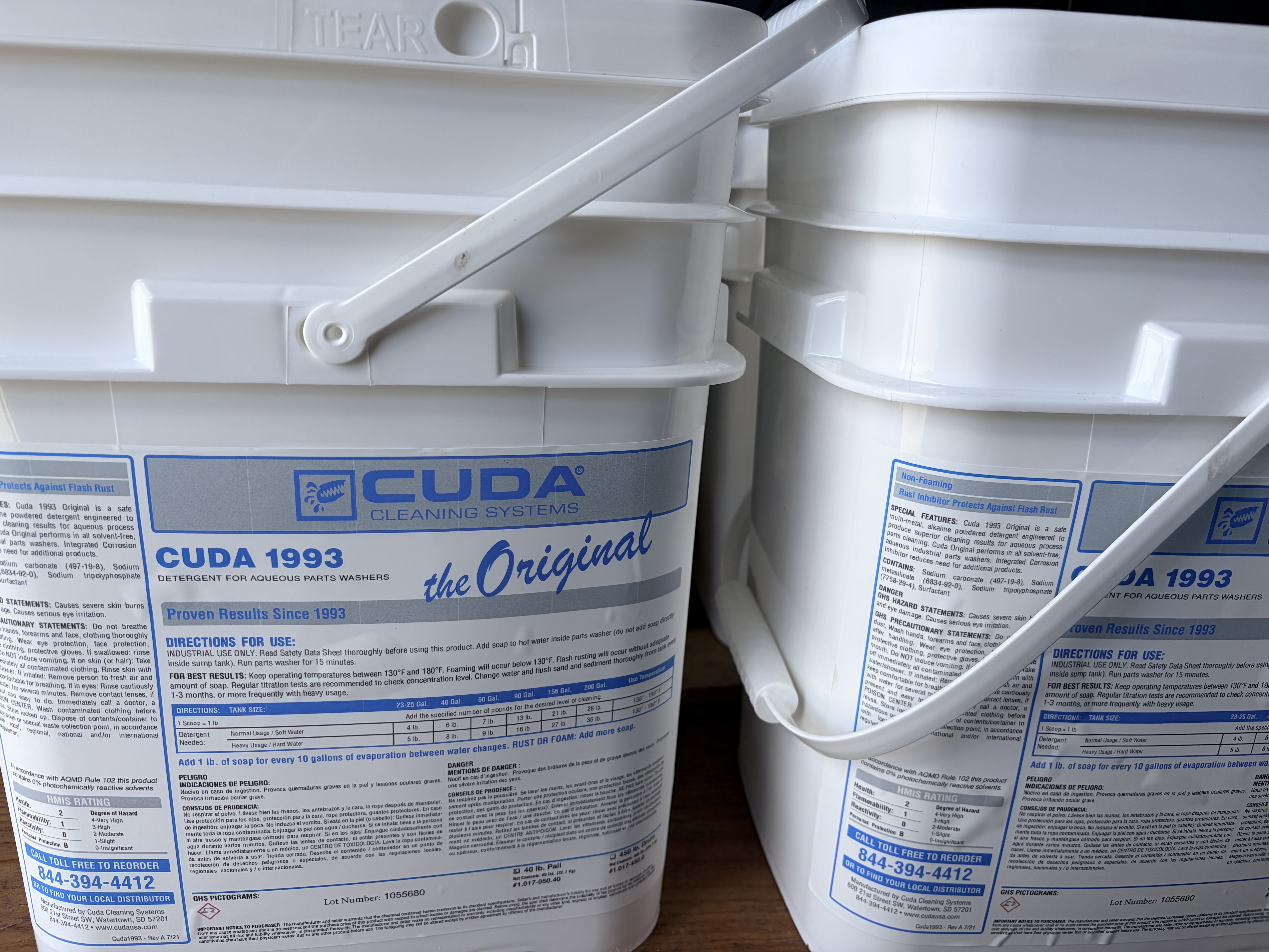 Cuda 1993 40 pound pail Calumet Chicago Company Cuda 1993 The Original 40 pound aqueous parts washer detergent