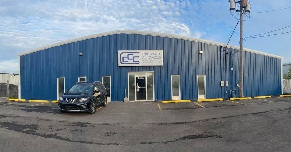 Calumet Chicago Company's facility at 9900 Express Drive in Highland, Indiana, one year after relocating from Lansing, Illinois.
